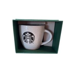 Starbucks 2016 White Dotted Siren Logo Espresso Demitasse Cup 3oz New in Box